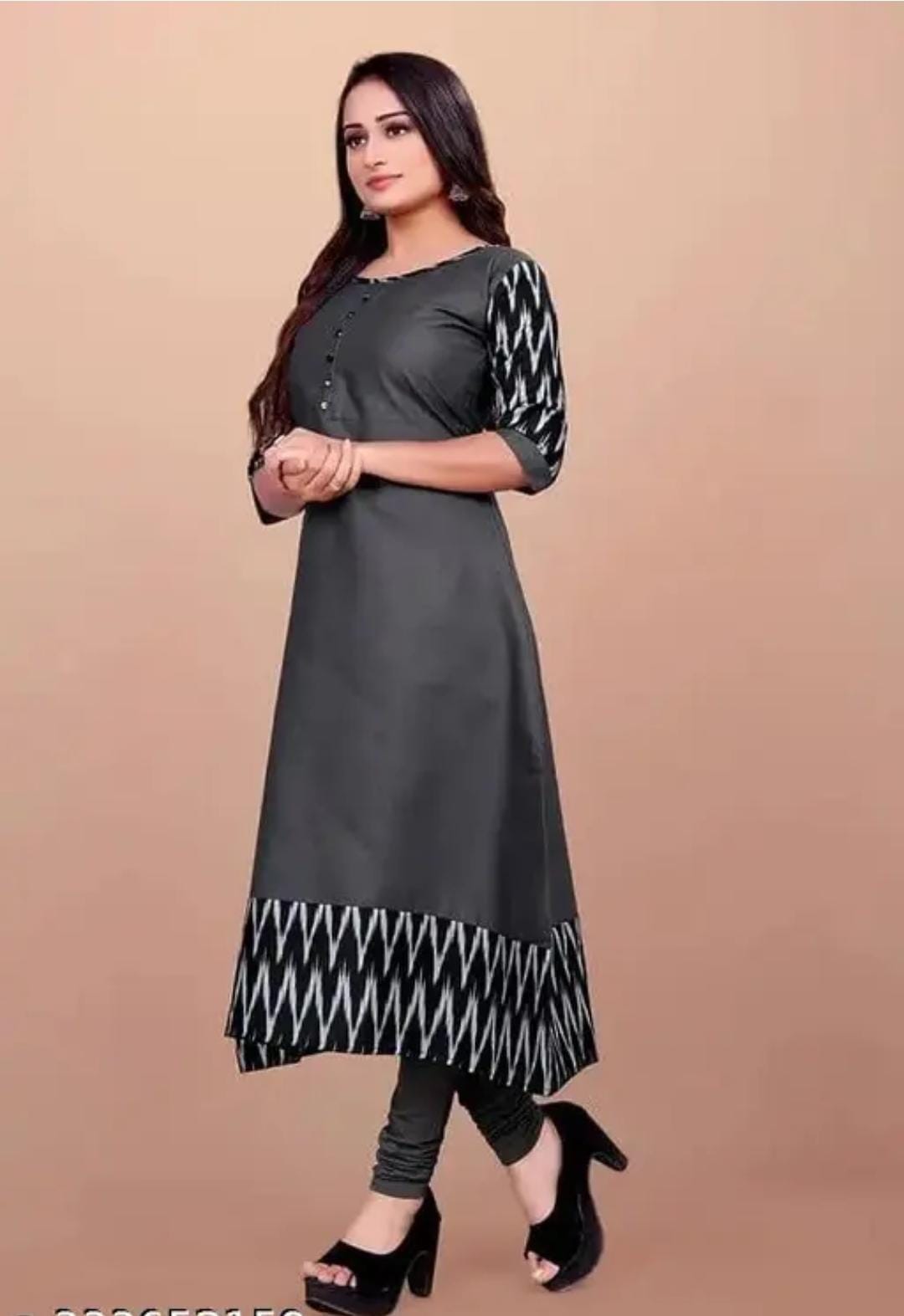 This women's solid grey cotton gown combines comfort and practicality with a timeless design. Made from breathable, natural cotton fabric, it provides softness against the skin and excellent moisture absorption, making it suitable for all-day wear. Its minimalist style ensures versatility, perfect for lounging at home or casual outings. Durable and easy to care for, this gown is a reliable addition to your wardrobe.