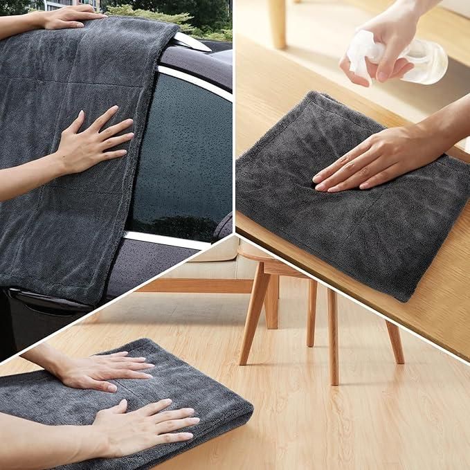 Designed for professional use, this thickened ultrafine fiber car cleaning towel delivers exceptional cleaning power while protecting your vehicle’s finish. Its dense, soft fibers trap dust and dirt efficiently without causing scratches, making it perfect for washing, drying, and polishing. Durable and highly absorbent, it ensures streak-free results and long-lasting performance for meticulous car care.