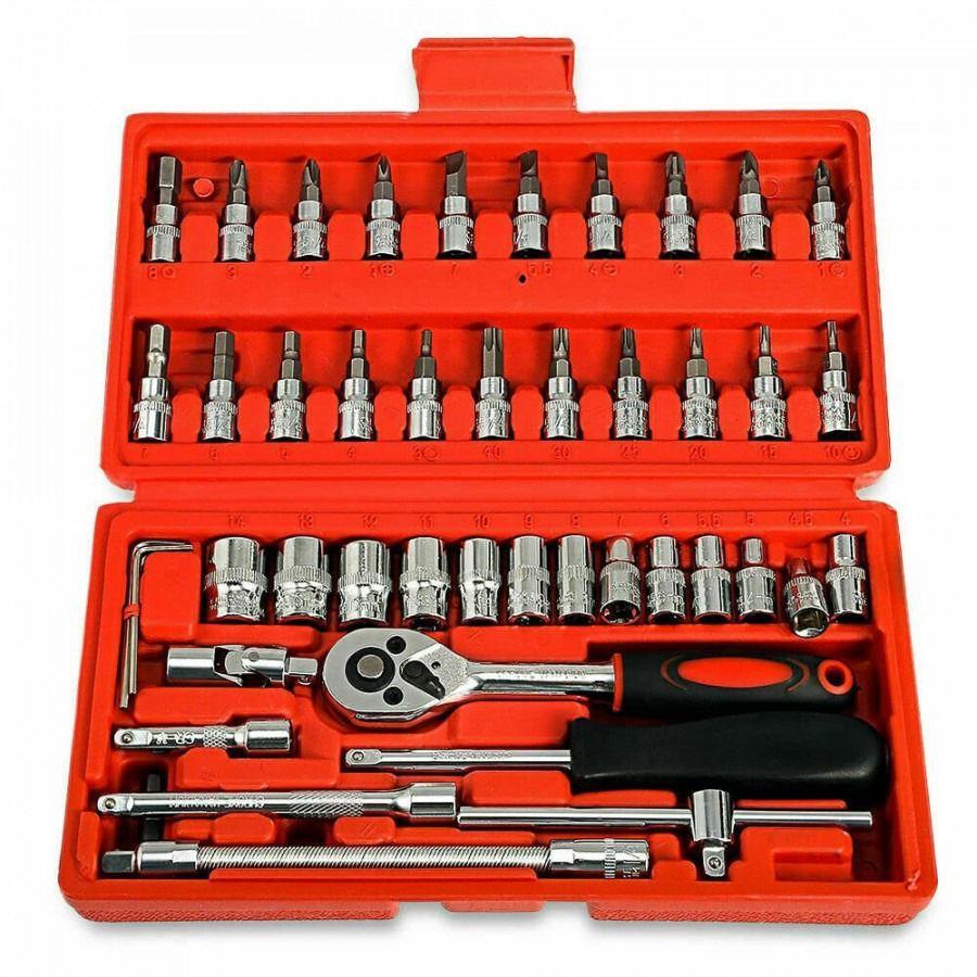 The Hardware Tools 46 in 1 Multi Purpose Combination Socket Tool Kit offers a comprehensive set of sockets and accessories designed for versatile use. Engineered for precision and durability, this kit enables efficient handling of various fastening tasks, making it ideal for professionals and DIY enthusiasts alike. Its compact design ensures easy storage and portability, while the wide range of socket sizes covers multiple applications, enhancing your toolkit’s functionality and readiness for any project.