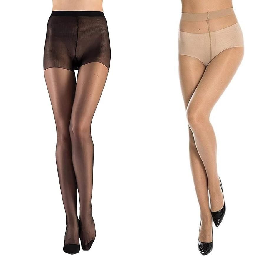 Expertly crafted from premium lycra blend, these solid pantyhose stockings offer the perfect combination of durability and comfort. The seamless design provides a sleek silhouette while maintaining elasticity throughout the day. This convenient pack of 2 ensures you always have a spare pair ready for any occasion. The versatile solid color complements any outfit in your wardrobe.