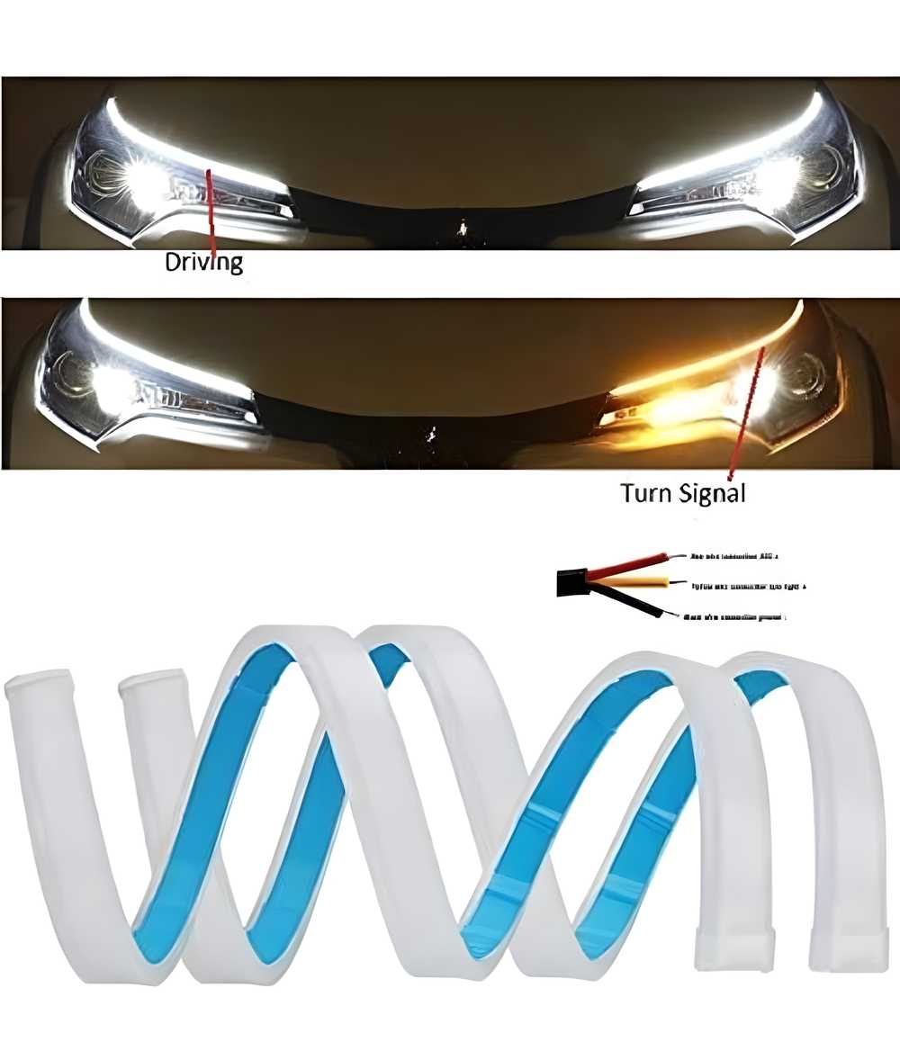 Upgrade your vehicle’s lighting with the DRL Turn Signal Left and Right 12v LED Strip set. This pack of two LED strips delivers bright, consistent illumination for clear signaling on both sides, enhancing road safety. Designed for 12-volt systems, these strips offer efficient energy use and durable performance. Their sleek design ensures easy installation and a modern look, making them an expert choice for improving visibility and communication with other drivers.