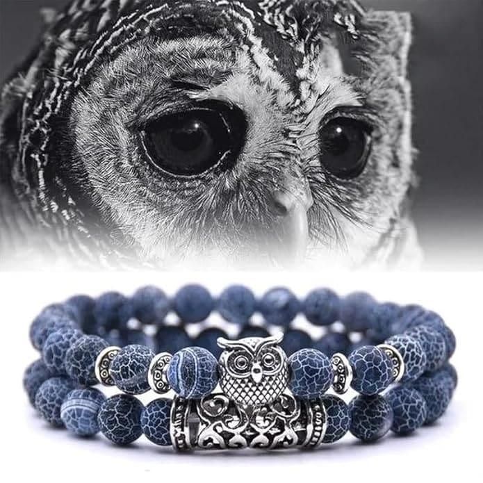 This beautiful Natural Stone Owl Bracelet is expertly crafted with high-quality natural stones that are believed to provide grounding and balance. The intricate owl design adds a touch of elegance while the stones provide potential healing and positive energy benefits. A perfect accessory for any outfit.