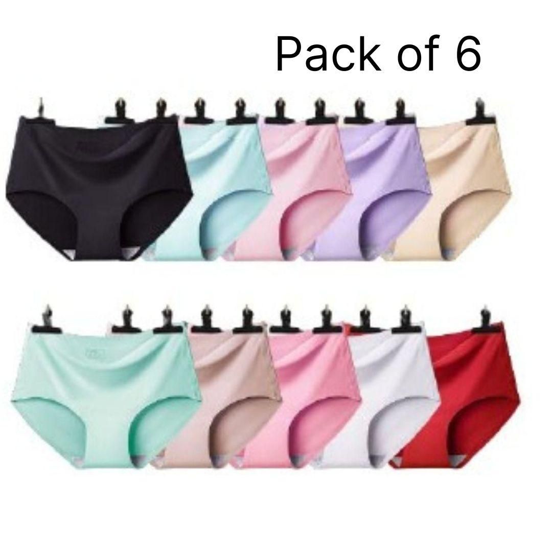 Experience ultimate comfort with our Women's Seamless Underwear Multicolor 6-Pack. Designed with a smooth, no-show silhouette that eliminates visible panty lines under clothing. The breathable, stretchy fabric moves with your body while maintaining shape through multiple washes. Perfect for everyday wear with consistent fit and reliable coverage in a variety of complementary colors.