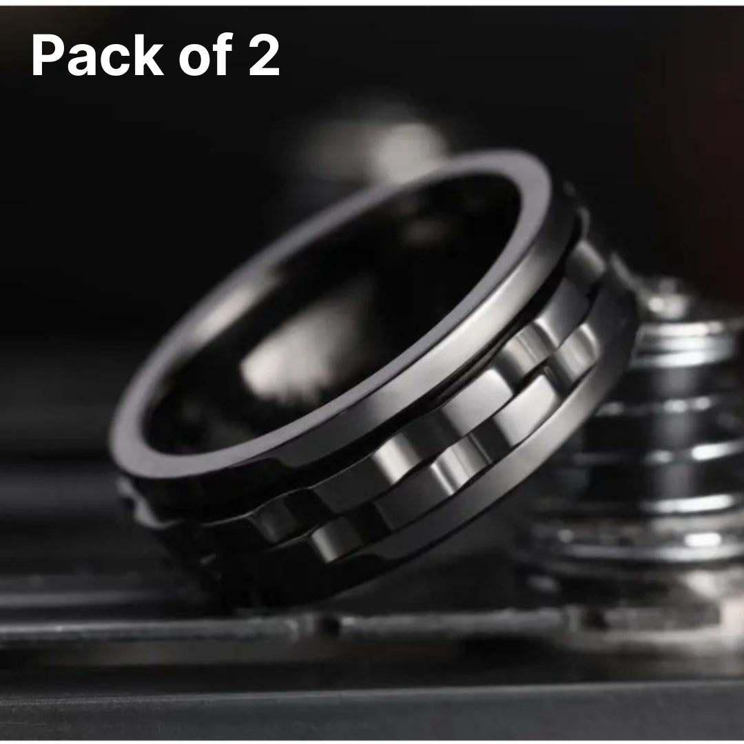 Precision-crafted stainless steel rings designed specifically for men, featuring corrosion-resistant properties and durable construction. This convenient pack of two offers versatile styling options for everyday wear or special occasions. The hypoallergenic material ensures comfort for sensitive skin while maintaining its polished appearance over time.