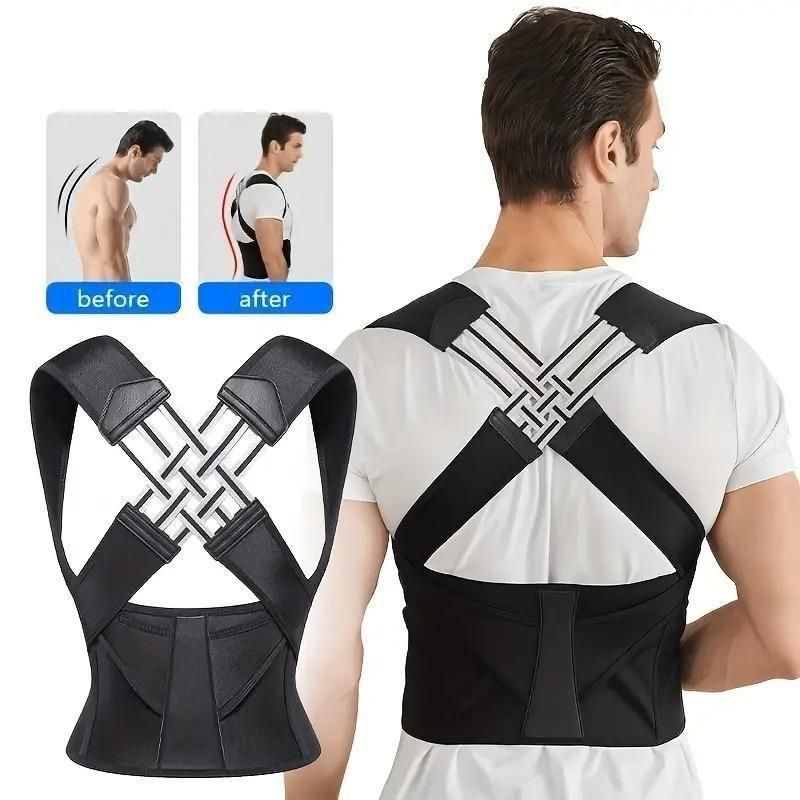 This adjustable back posture corrector is expertly designed to support both women and men in maintaining proper spinal alignment. It effectively reduces slouching by gently pulling the shoulders back, which helps relieve pain and discomfort caused by poor posture. The ergonomic design targets key areas of the back, promoting healthier posture habits during daily activities. Adjustable straps provide a secure, personalized fit, ensuring comfort and consistent use for improved back health over time.