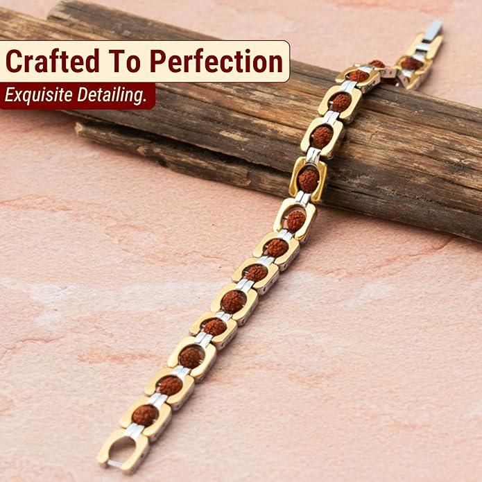 Rudraksha Bracelet for Men & Women
Experience the spiritual power of our authentic Rudraksha Bracelet, meticulously crafted for both men and women. This sacred accessory combines traditional Vedic significance with contemporary design, offering protective energies while balancing chakras. Each bead is carefully selected for its quality and energetic properties, making it an ideal companion for meditation, spiritual practices, or everyday wear. Suitable for all wrist sizes with durable elastic threading.
