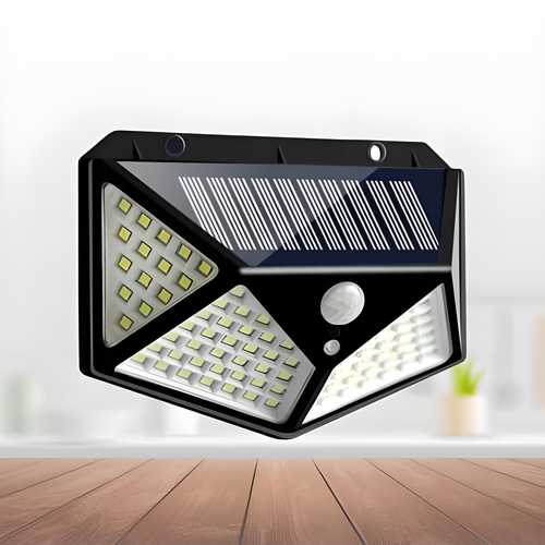 Illuminate your home and garden efficiently with this Bright Solar Wireless Security Motion Sensor Light. Equipped with 100 powerful LEDs, it provides bright, energy-saving illumination triggered by motion detection. Designed for outdoor use, it enhances security while conserving energy through solar power. Easy to install and weather-resistant, this light is ideal for pathways, yards, and entryways, offering reliable nighttime visibility and peace of mind.