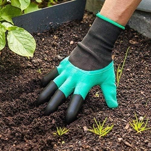 These professional-grade waterproof gardening gloves feature integrated claws for efficient digging, planting, and weeding without additional tools. The waterproof construction keeps hands dry while working in wet soil, while the durable material provides protection against thorns and sharp objects. Designed for precision and comfort during extended gardening sessions.