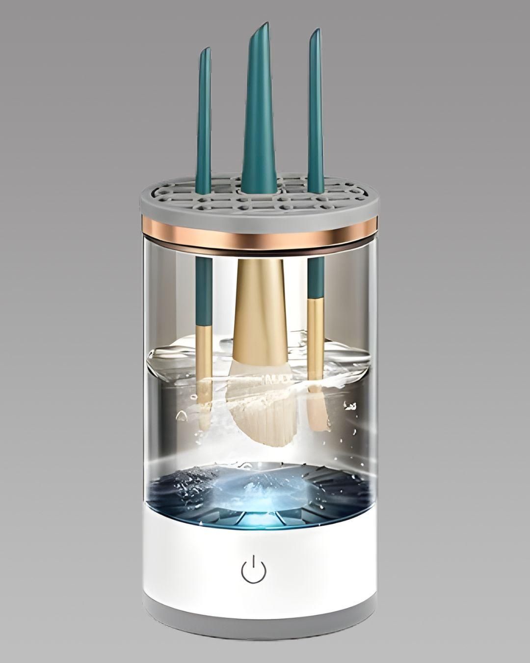 This advanced USB Rechargeable Makeup Brush Cleaner delivers professional-grade sanitization for all cosmetic brushes. The automatic electric cleaning mechanism thoroughly removes makeup residue, oils, and bacteria without damaging bristles. Featuring deep cleaning technology and convenient USB recharging, this device ensures your brushes remain in optimal condition, extending their lifespan while maintaining application quality and preventing skin irritation from contaminated tools.