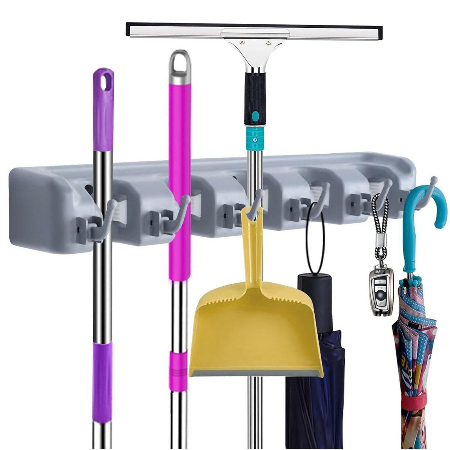 This broom holder offers a reliable solution for organizing your cleaning tools. Engineered for secure grip and durability, it keeps brooms and similar items neatly stored, reducing clutter and optimizing space. Ideal for both residential and commercial use, it enhances efficiency by ensuring your tools are always within reach and properly maintained.