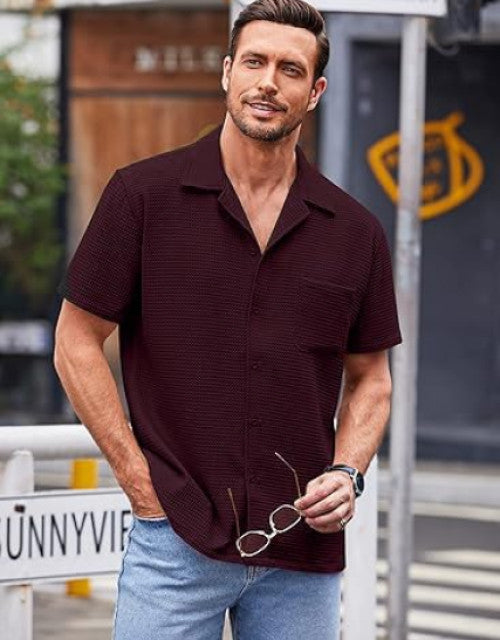 Elevate your casual look with this Men Relaxed Fit Checkered Spread Collar shirt. The relaxed fit ensures comfort, while the checkered pattern adds a touch of style. Perfect for any casual occasion, this shirt is a must-have in your wardrobe.
