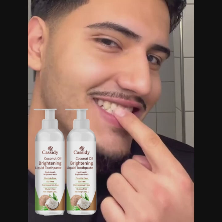 Experience superior oral care with our Coconut Oil Brightening Liquid Toothpaste. This innovative formula combines the natural benefits of coconut oil with advanced brightening agents to effectively clean teeth, remove stains, and promote oral health. Each pack contains two 200 gm bottles, providing long-lasting value. The liquid consistency ensures thorough cleaning between teeth and along the gumline for a comprehensive clean that traditional pastes can't match.
