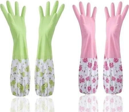 Multipurpose Cleaning Gloves with Lining provide durable hand protection for a variety of cleaning tasks. The soft inner lining ensures comfort during prolonged use, while the sturdy outer material resists water, detergents, and grime. These gloves are designed to enhance grip and flexibility, making them ideal for household cleaning, dishwashing, and other chores requiring reliable hand safety and hygiene.