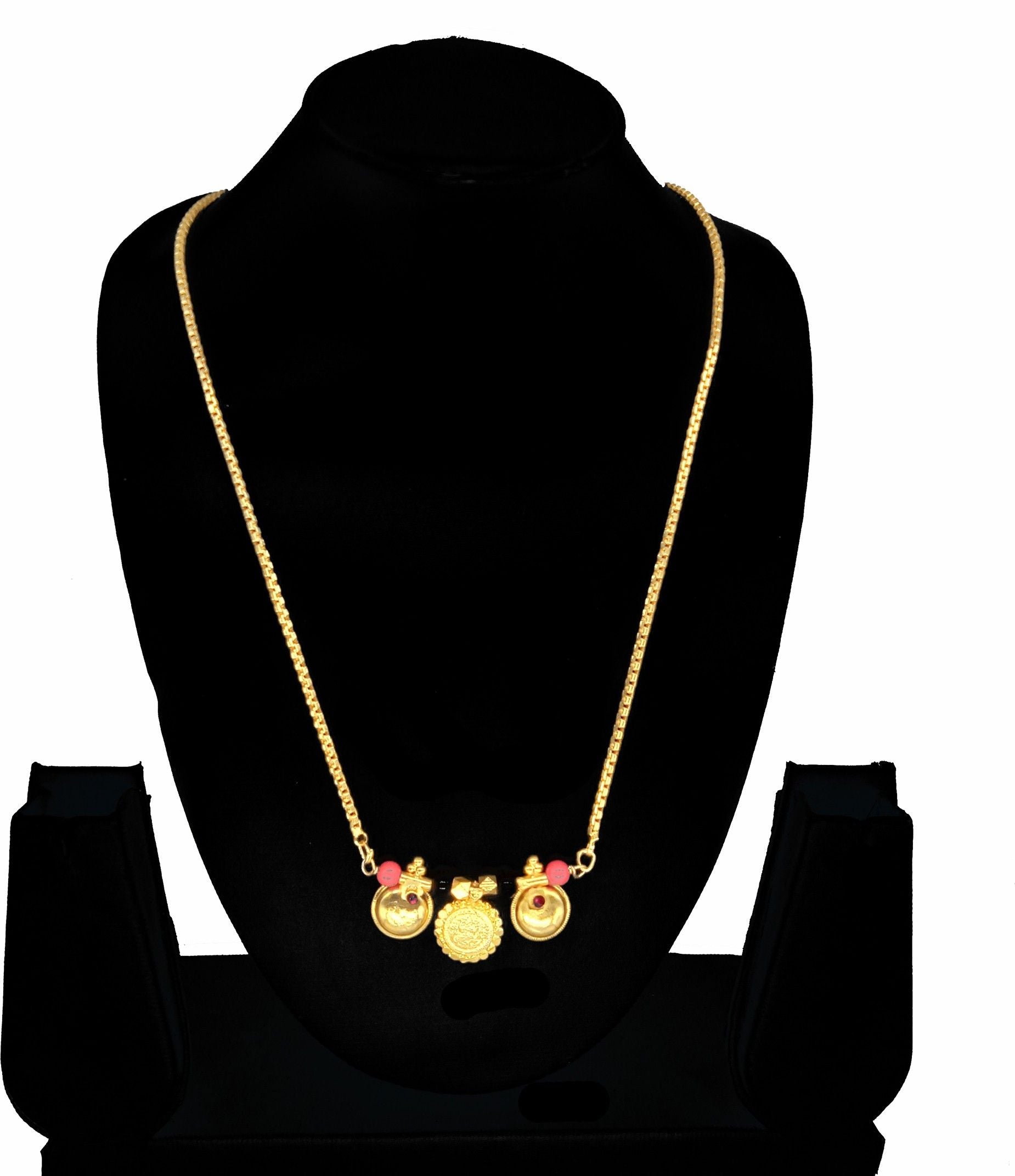 Elevate your traditional attire with this contemporary Gold Plated Mangalsutra. Meticulously crafted to balance cultural significance with modern aesthetics, this piece features premium gold plating for lasting shine and durability. The elegant design makes it suitable for both everyday wear and special occasions, offering the perfect blend of tradition and trend-forward styling.