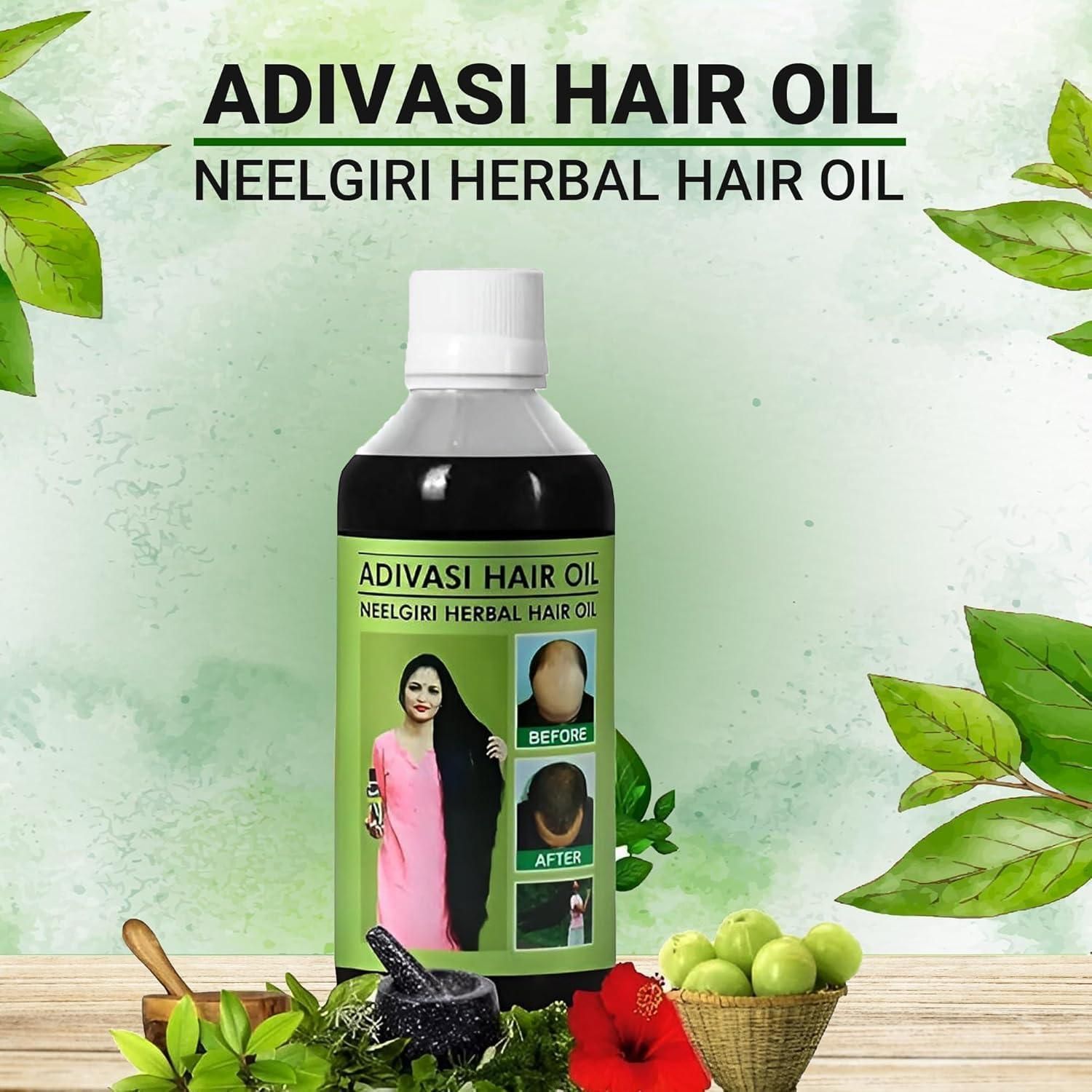 Experience the traditional wisdom of Adivasi Neelgiri Herbal Hair Oil, now available in a convenient pack of two 125ML bottles. This specialized formulation combines ancient herbal knowledge with Neelgiri (Eucalyptus) extracts to nourish the scalp, strengthen hair follicles, and promote healthier hair growth. Regular application helps combat common hair concerns while providing a cooling sensation that soothes the scalp.