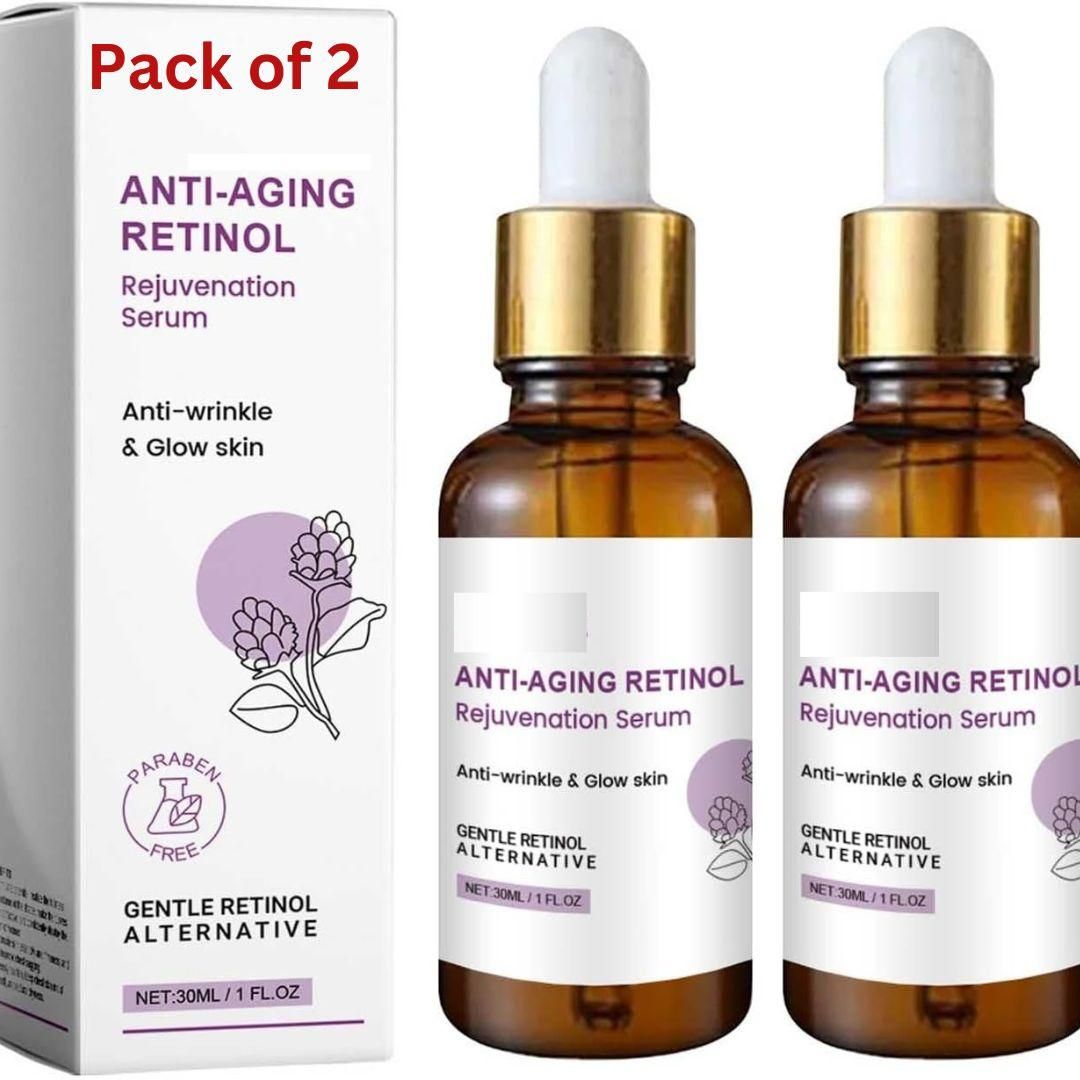 This clinically-formulated Retinol Rejuvenation Serum effectively diminishes fine lines and wrinkles while enhancing skin luminosity. The powerful anti-aging formula accelerates cell renewal and stimulates collagen production for visibly firmer skin. Each package includes two 30ml bottles, ensuring an extended treatment period for optimal results. Dermatologically tested to deliver professional-grade rejuvenation with consistent application.