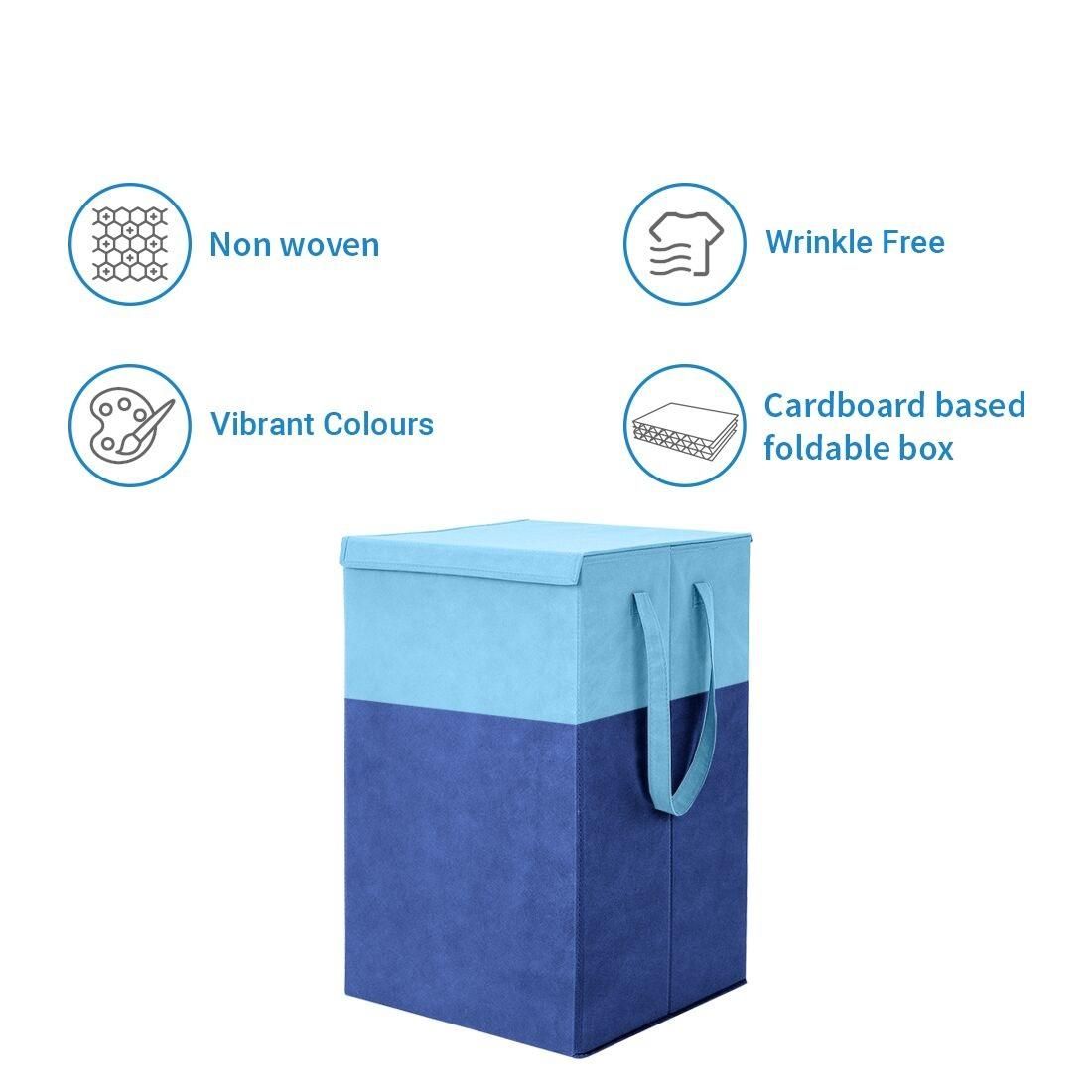 This ergonomically designed laundry basket offers superior functionality with its collapsible structure and integrated lid. The reinforced handle ensures comfortable transportation of heavy loads, while the compact folding mechanism maximizes storage efficiency when not in use. Constructed with premium materials that resist moisture and odors, this basket provides an optimal solution for laundry management in any living environment.