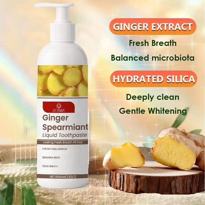 Zorba Ginger Spearmint Toothpaste combines therapeutic ginger extract with refreshing spearmint for superior oral care. This 100gm formulation effectively removes plaque while providing anti-inflammatory benefits from natural ginger compounds. The balanced pH formula helps maintain optimal oral microbiome while delivering long-lasting breath freshness without harsh chemicals or artificial additives.