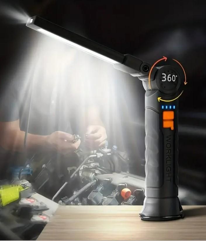 This Magnetic LED COB Light combines high-efficiency illumination with a rechargeable USB power source, ensuring long-lasting and eco-friendly use. Its strong magnetic base enables secure attachment to metal surfaces, facilitating hands-free operation in various settings such as workshops, automotive repairs, and camping. Designed for durability and portability, this compact light delivers consistent brightness and convenience for professional and everyday tasks.