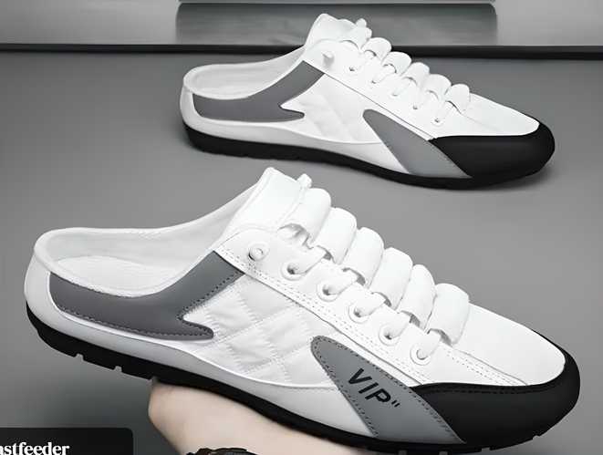 Expertly crafted men's white half casual shoes combining contemporary design with exceptional comfort. The versatile silhouette transitions seamlessly from casual outings to semi-formal occasions. Premium materials ensure durability while the ergonomic footbed provides all-day support. The clean white finish offers effortless styling with virtually any outfit.