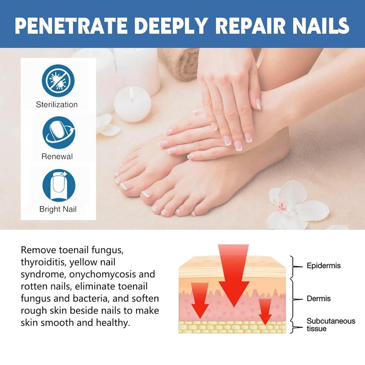 This professional-grade Nail Fungus Treatment Cream delivers targeted therapy for fungal nail infections. Each pack contains two 100gm tubes of our proprietary formula designed to eliminate pathogens while strengthening nail structure. The concentrated active ingredients penetrate the nail bed to address infection at its source, helping to reduce discoloration, brittleness, and thickness. Dermatologically tested and developed based on clinical research to provide effective, long-lasting relief from nail fun