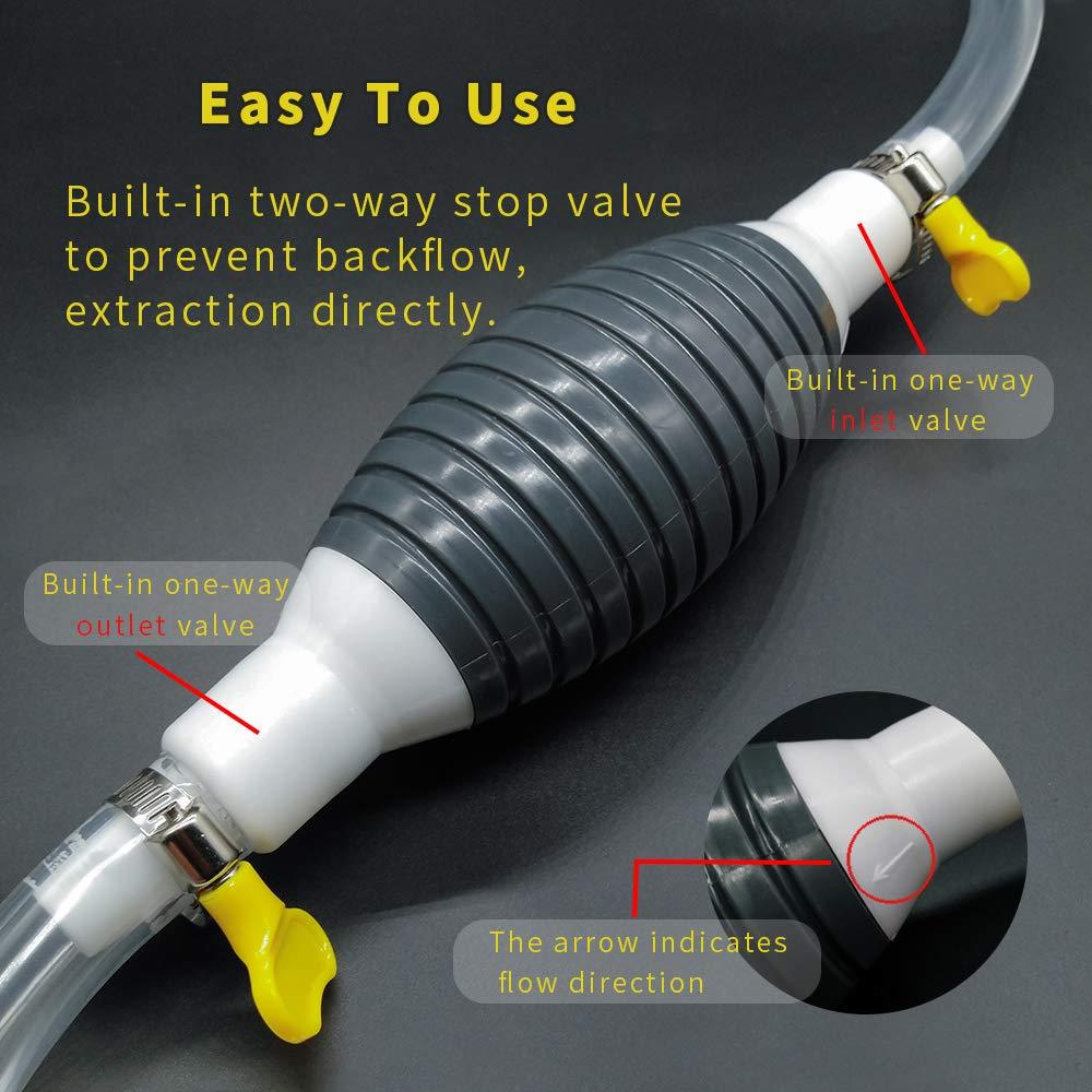 The Newest High Flow Siphon Hand Pump is a portable, manual solution designed for efficient fuel transfer. Its high flow design allows rapid siphoning of gasoline, diesel, or other liquids without the need for power sources. Compact and durable, this pump is ideal for automotive maintenance, emergency fuel transfer, and outdoor use, providing a reliable and convenient tool for professionals and enthusiasts alike.