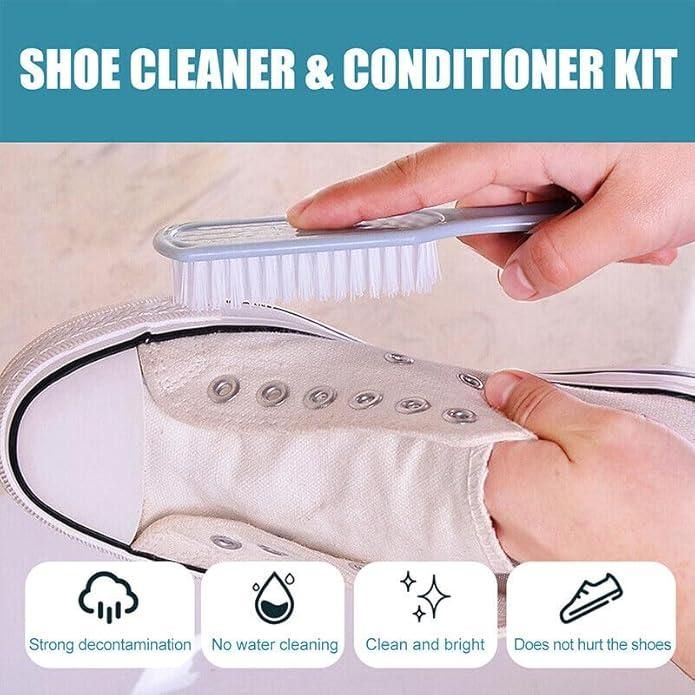 This advanced Shoe Cleaner and Conditioner Kit contains 100 ml of specialized formula designed to both purify and nourish footwear. The precision-engineered cleaning agent removes embedded dirt and stains without damaging materials, while the conditioning component replenishes essential oils to prevent cracking and maintain suppleness. Suitable for all premium footwear materials.