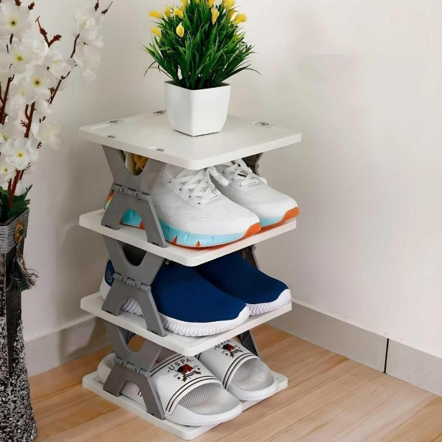 Optimize your storage space with the 4 Layer Shoes Organizer, expertly designed to hold multiple pairs securely and neatly. Its robust frame ensures durability, while the layered design allows for easy organization and quick access. Perfect for maintaining a clutter-free environment, this organizer enhances any closet or entryway with practical, space-saving functionality.