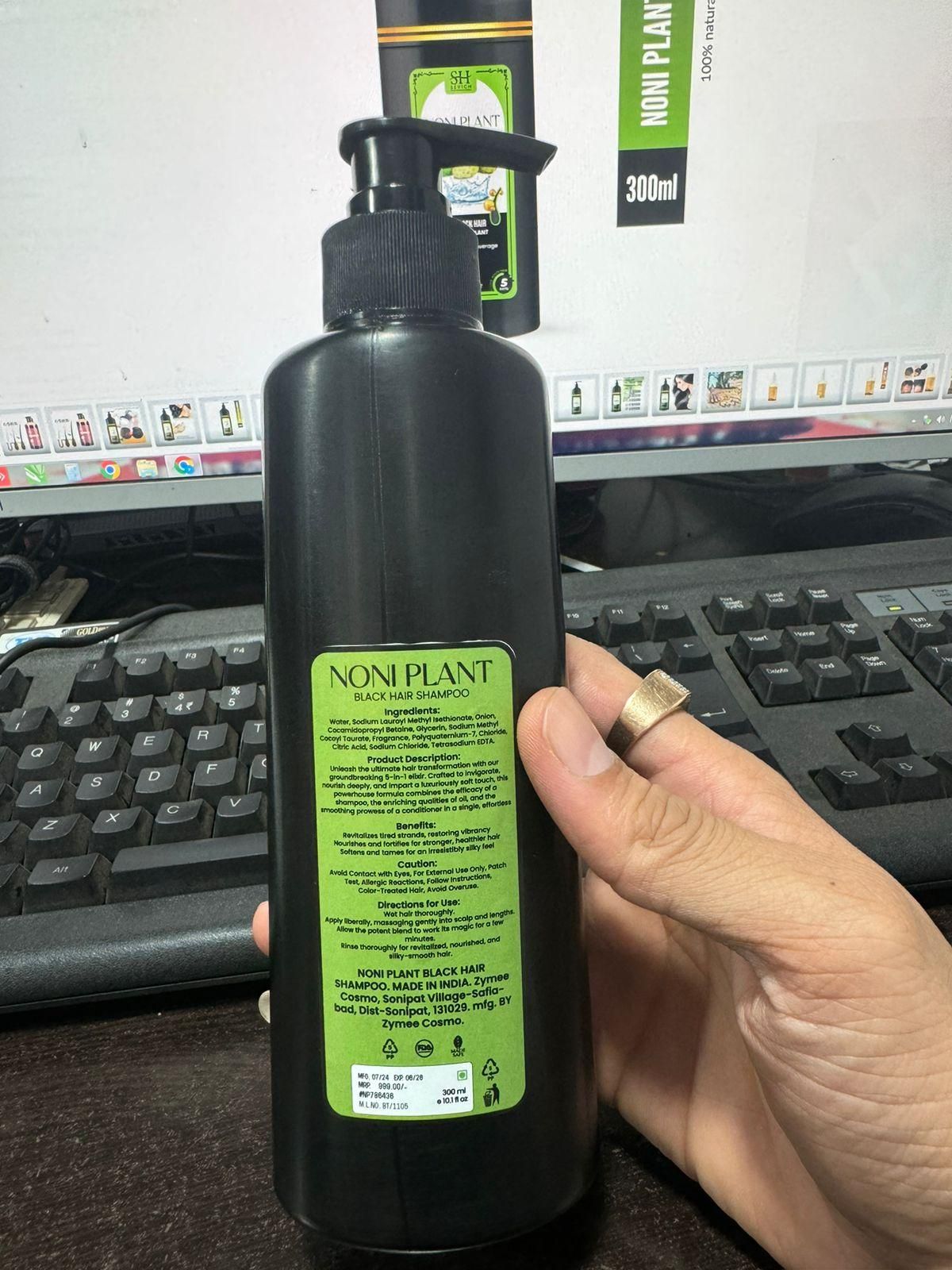 Noniplant Black Hair Shampoo combines advanced color-depositing technology with effective cleansing properties to gradually darken gray hair while maintaining scalp health. This economical dual pack provides 600ml total, ensuring consistent results over extended use. The specialized formula works progressively with each wash, delivering natural-looking black pigmentation without harsh chemicals typically found in permanent dyes.