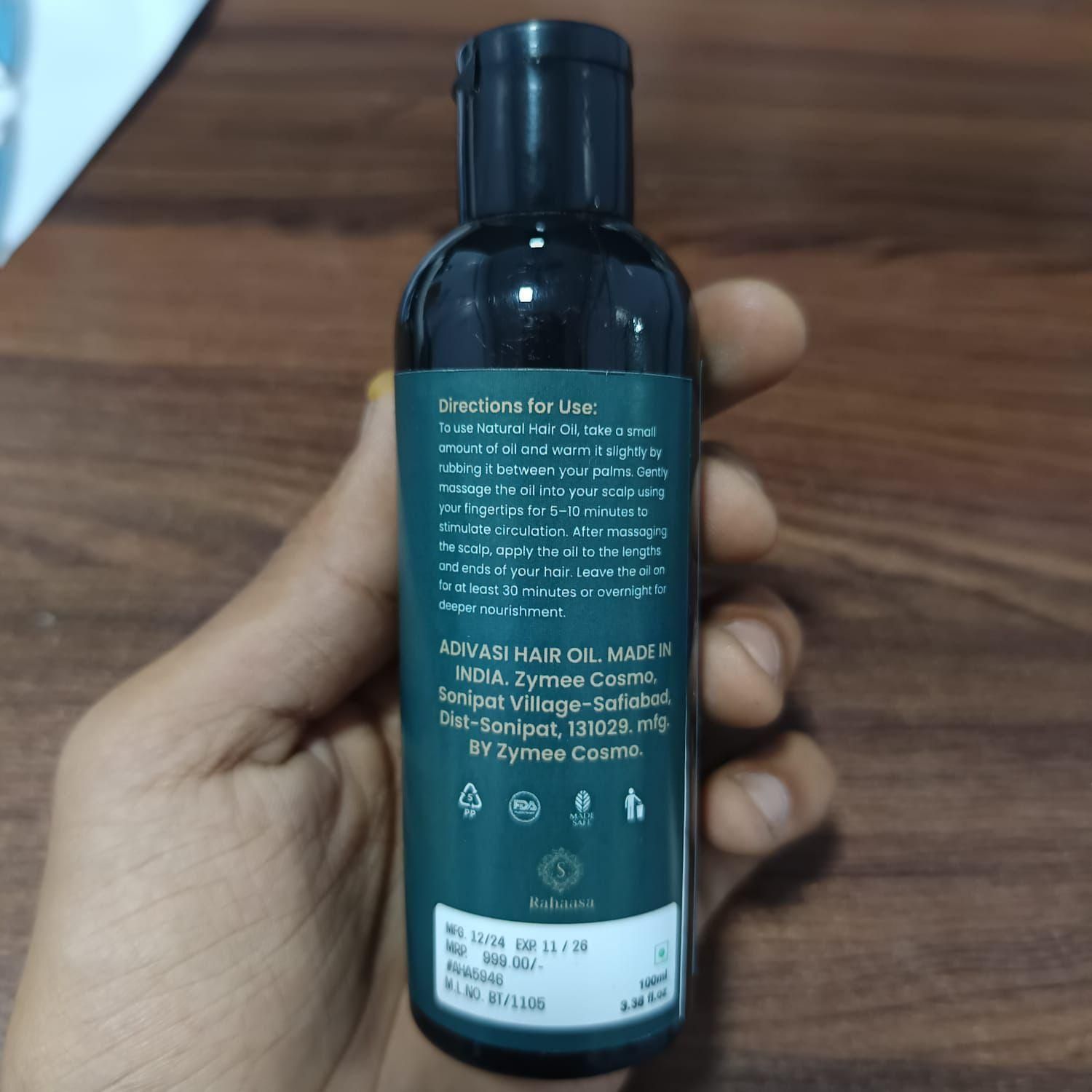 Formulated with traditional Adivasi wisdom, Rahaasa Hair Oil delivers comprehensive hair nourishment in a convenient 200 ml dual pack. This potent blend penetrates deeply to strengthen follicles, reduce breakage, and enhance natural shine. Regular application helps combat dryness while promoting healthier, more resilient hair growth.