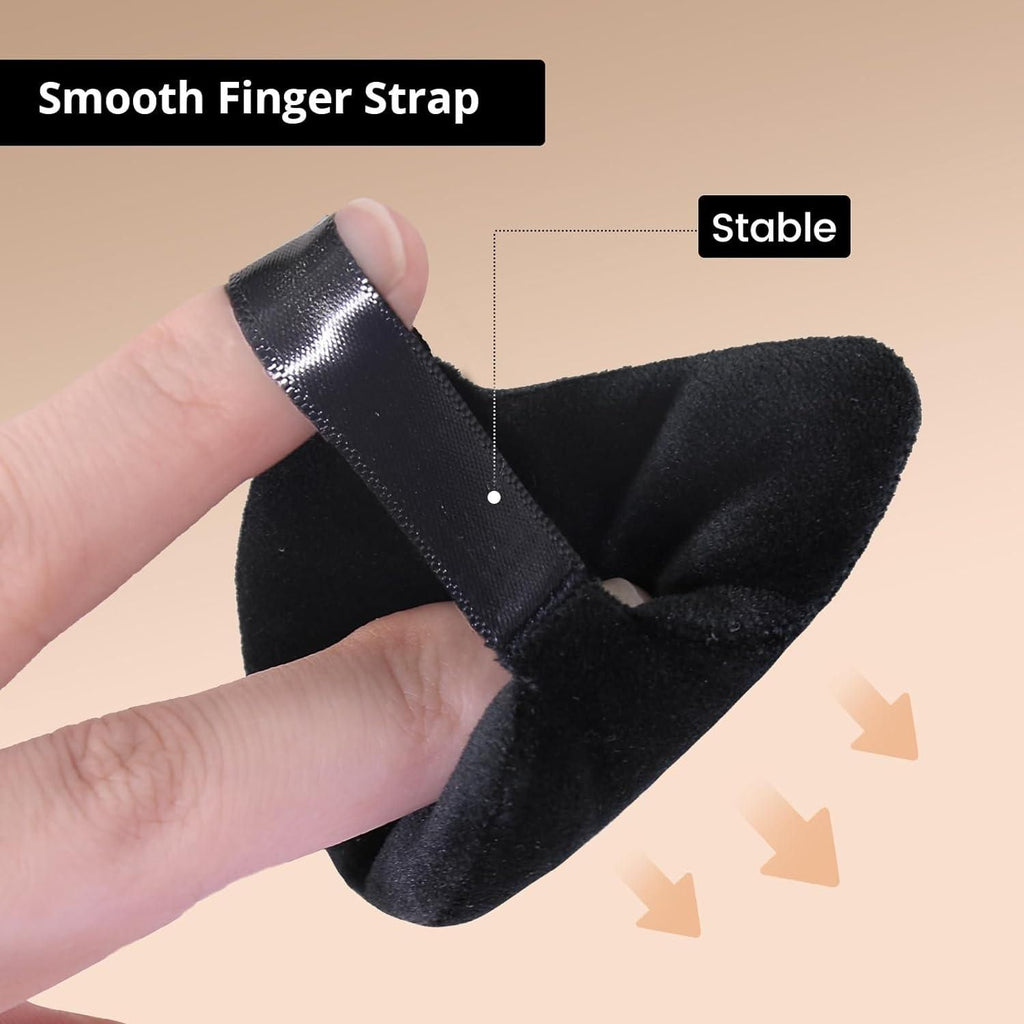 This professional-grade triangular powder puff is specifically designed for precise loose powder application. The unique triangle shape allows for targeted coverage in hard-to-reach facial areas, while its premium soft texture ensures seamless blending without streaking. Optimized for minimal product absorption, this single puff delivers a flawless, airbrushed finish with every application.