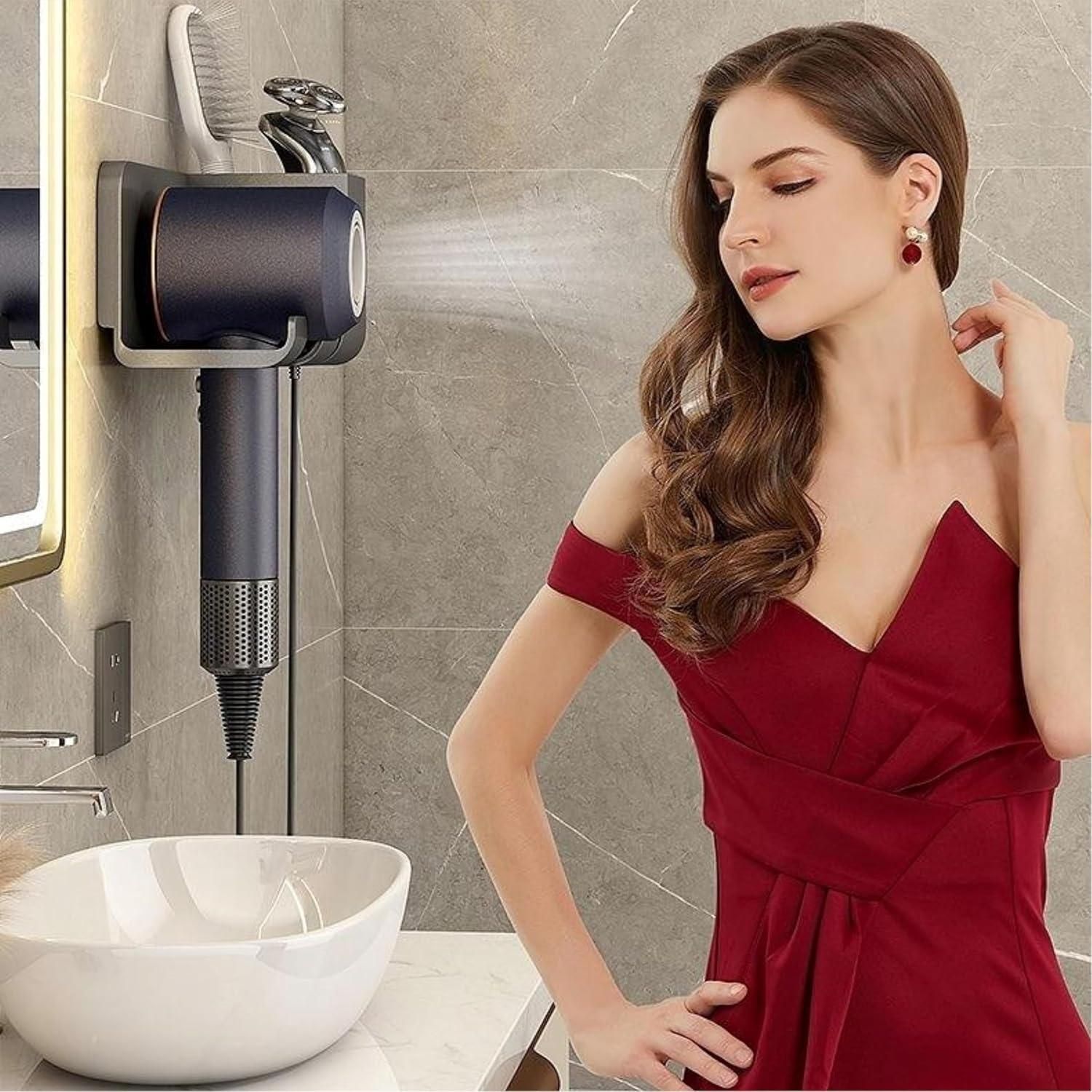 Engineered with multifunctional versatility, this Self Adhesive Hair Dryer Rack extends beyond conventional styling tool storage. Its precision-designed cradle accommodates hair dryers while the reinforced structure supports alternative bathroom essentials including curling irons, straighteners, and toiletry containers. The advanced adhesive system delivers professional-grade mounting stability without surface damage, while the moisture-resistant composition ensures optimal performance in high-humidity envi