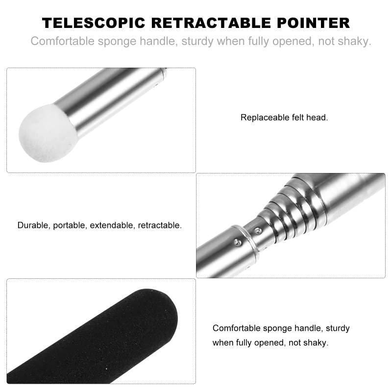 This professional-grade telescopic pointer offers dual functionality as both a presentation tool and self-defense stick. Featuring a durable metal construction with an extendable and retractable design, it provides convenient portability while maintaining structural integrity. The ergonomic grip ensures comfortable handling during extended use, making it ideal for educators, presenters, and individuals seeking a discreet security option.