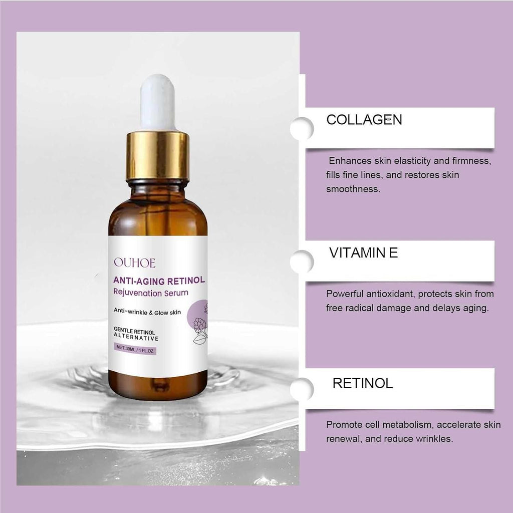 This clinically-formulated Retinol Rejuvenation Serum effectively diminishes fine lines and wrinkles while enhancing skin luminosity. The powerful anti-aging formula accelerates cell renewal and stimulates collagen production for visibly firmer skin. Each package includes two 30ml bottles, ensuring an extended treatment period for optimal results. Dermatologically tested to deliver professional-grade rejuvenation with consistent application.
