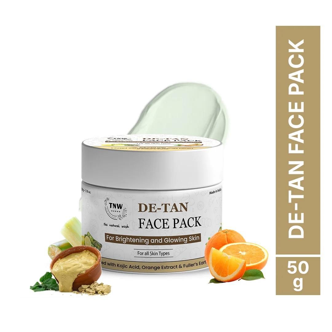 Formulated with potent natural ingredients, this DE-Tan Face Pack effectively removes sun tan while addressing hyperpigmentation. The specialized 50gm treatment restores skin's natural tone, eliminates dullness, and promotes cellular renewal for a visibly brighter complexion. Regular application helps maintain even skin tone and protects against environmental damage.