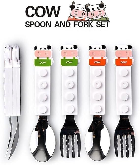 The Cow Shaped Grip Spoon and Fork set offers a unique blend of whimsical design and ergonomic functionality. Crafted to fit comfortably in hand, the cow-shaped handles provide a secure grip, enhancing control during use. Made from durable materials, this set is easy to clean and ideal for both children and adults seeking a practical yet charming dining experience. Perfect for everyday meals or as a distinctive gift.
