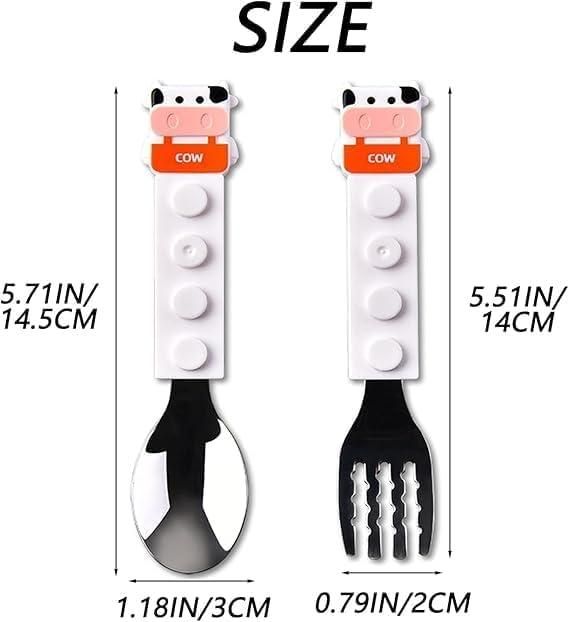 The Cow Shaped Grip Spoon and Fork set offers a unique blend of whimsical design and ergonomic functionality. Crafted to fit comfortably in hand, the cow-shaped handles provide a secure grip, enhancing control during use. Made from durable materials, this set is easy to clean and ideal for both children and adults seeking a practical yet charming dining experience. Perfect for everyday meals or as a distinctive gift.