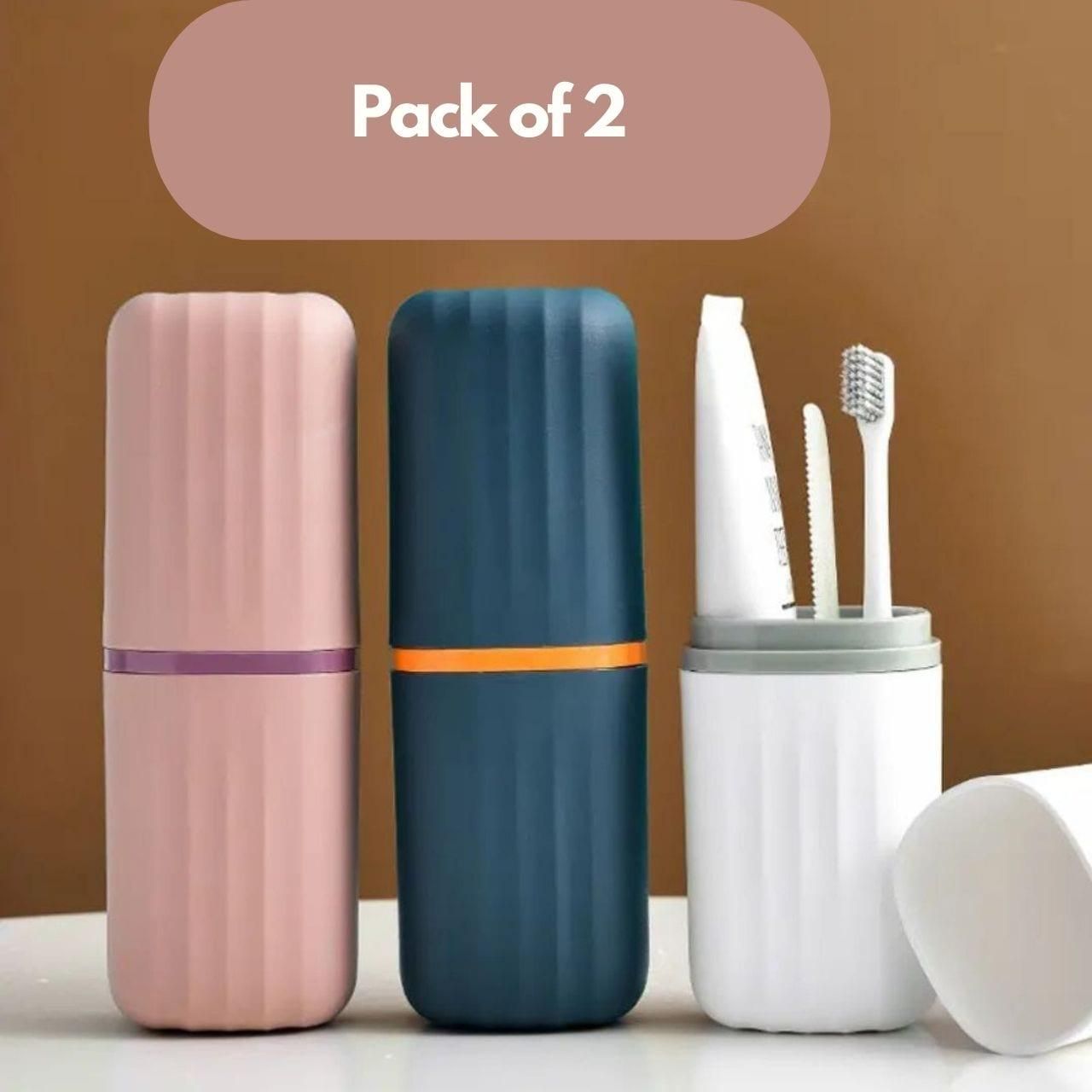This pack of 2 toothbrush and toothpaste holders offers a practical solution for maintaining an organized and sanitary bathroom space. Engineered to securely hold your toothbrushes and toothpaste tubes, these holders reduce countertop clutter and facilitate easy access. Their sleek, space-saving design is suitable for various bathroom styles, while durable materials ensure long-lasting use and simple cleaning. Ideal for enhancing your daily oral care routine with convenience and hygiene.