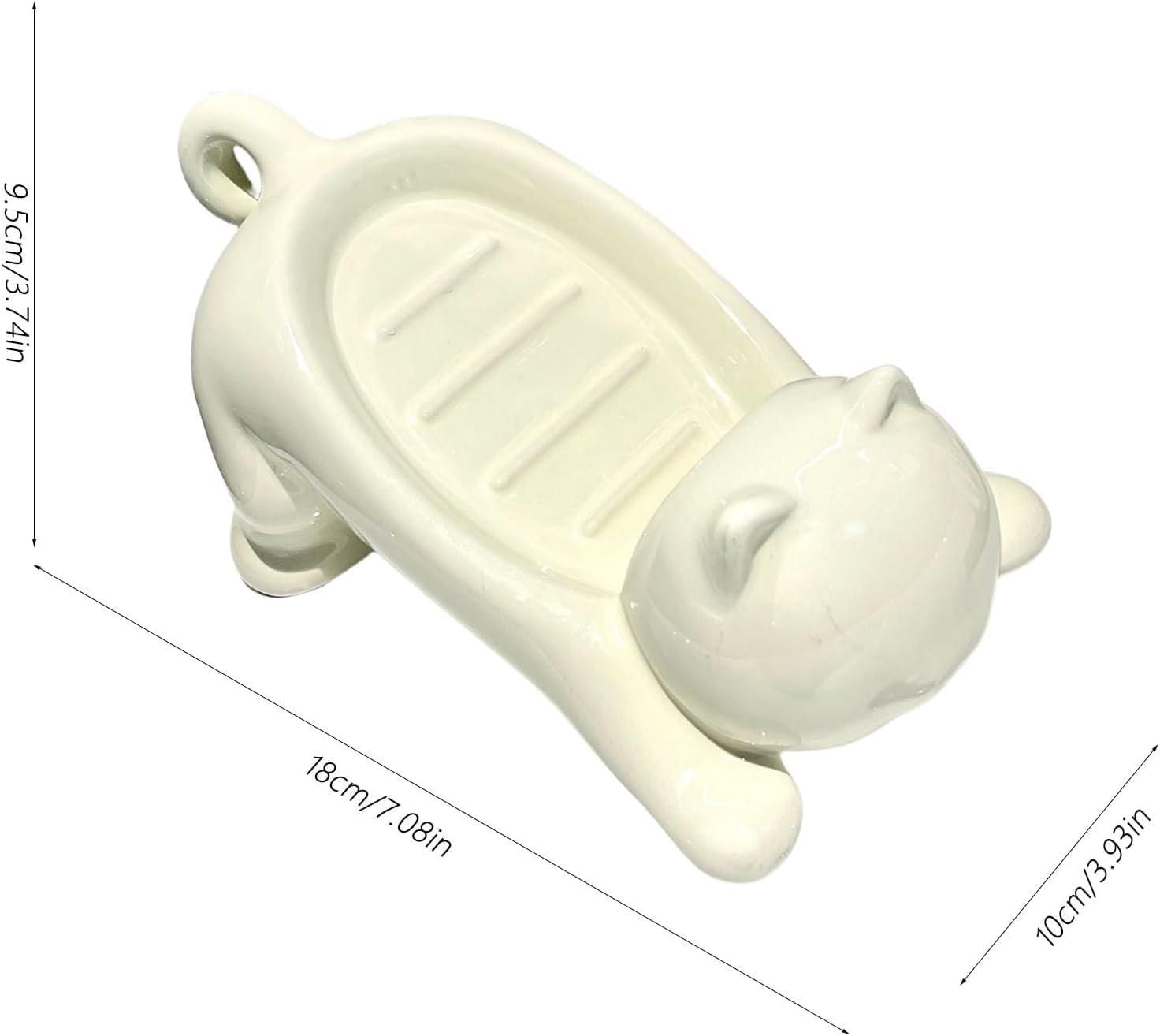 This Cat Shape Soap Holder combines functionality with feline-inspired design. Featuring strategic drainage holes to prevent water accumulation, it extends soap longevity by keeping it dry between uses. The elevated platform promotes airflow, reducing soap waste while adding a distinctive decorative element to your bathroom or kitchen space. Crafted from durable materials for long-term use in humid environments.