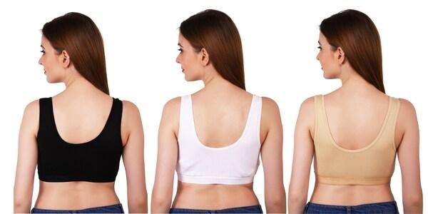 Experience ultimate comfort with our Women's Multicolor Air Bra set. This pack of three features breathable fabric that adapts to your body's contours, providing all-day support without uncomfortable underwires. The moisture-wicking material keeps you cool while the seamless design remains invisible under clothing. Perfect for everyday wear, light exercise, or lounging at home.