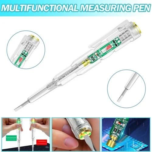This Multifunction Dual LED AC-DC Tester Pen is your reliable companion for all electrical testing needs. Featuring distinct LED indicators for both AC and DC current detection, it provides clear visual feedback for safer electrical work. Compact and easy to use, this versatile tool helps prevent electrical accidents while offering precise voltage detection. Perfect for professionals and home users who want to ensure electrical safety with confidence.
