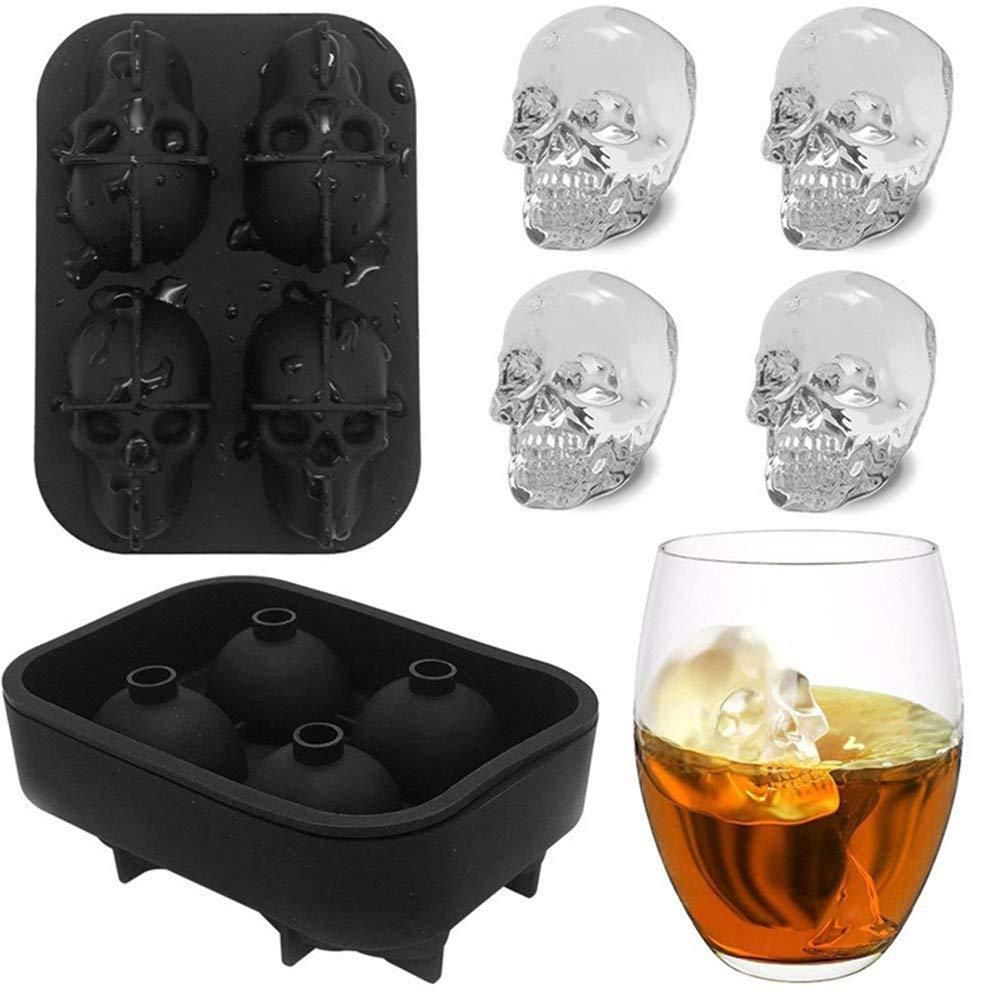 This 3D Skull Silicon Ice Cube Tray is made from high-quality, food-safe silicone, ensuring durability and flexibility for effortless ice removal. Its intricate skull design adds a bold, artistic touch to beverages, perfect for themed events or enhancing cocktail presentations. Easy to clean and resistant to cracking, this tray offers both functionality and distinctive style for professional or home use.