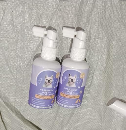 Clinically formulated oral care spray for pets that eliminates the need for brushing. This convenient pack of two 100ml bottles effectively reduces plaque, freshens breath, and promotes gum health. Simply spray directly into your pet's mouth daily for optimal dental hygiene without the struggle of traditional brushing methods.