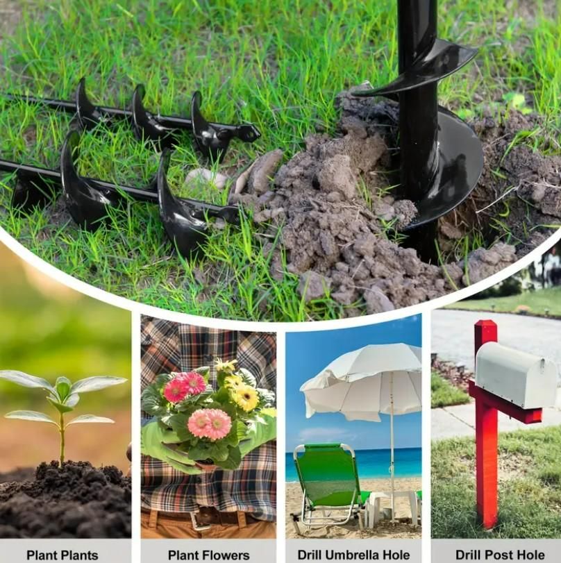 Make digging effortless with our Spiral Hole Non Slip Earth Drill. The innovative spiral design cuts through soil smoothly while the secure non-slip handle provides steady control and reduces hand fatigue. Ideal for planting, post installation, and garden projects, this reliable tool transforms challenging digging tasks into simple, manageable work.