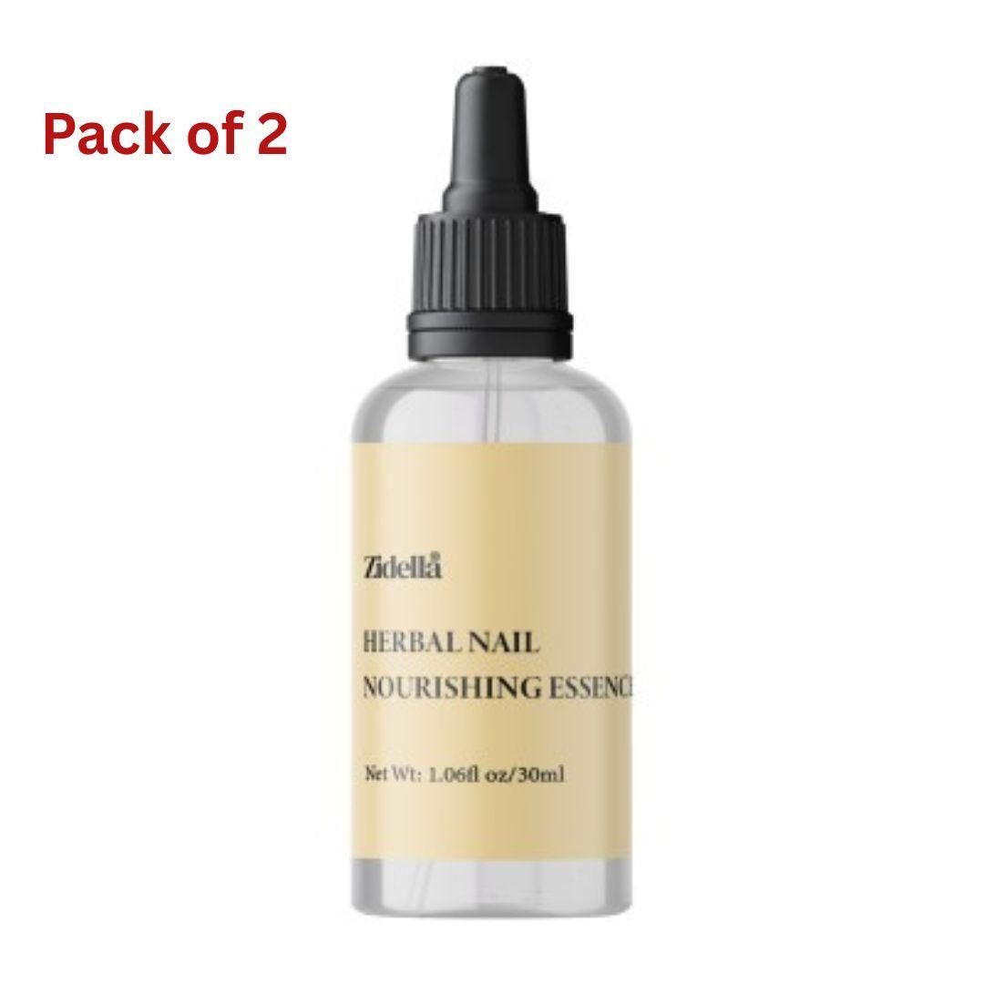 Zidella Herbal Nail Nourishing Essence combines botanical extracts in a potent 30ml formula, available in a value pack of two bottles. This professional-grade treatment targets nail weakness, brittleness, and discoloration by delivering essential nutrients directly to the nail matrix. The concentrated herbal complex works to strengthen keratin structure, enhance moisture retention, and stimulate healthy nail growth for visibly improved appearance and condition.