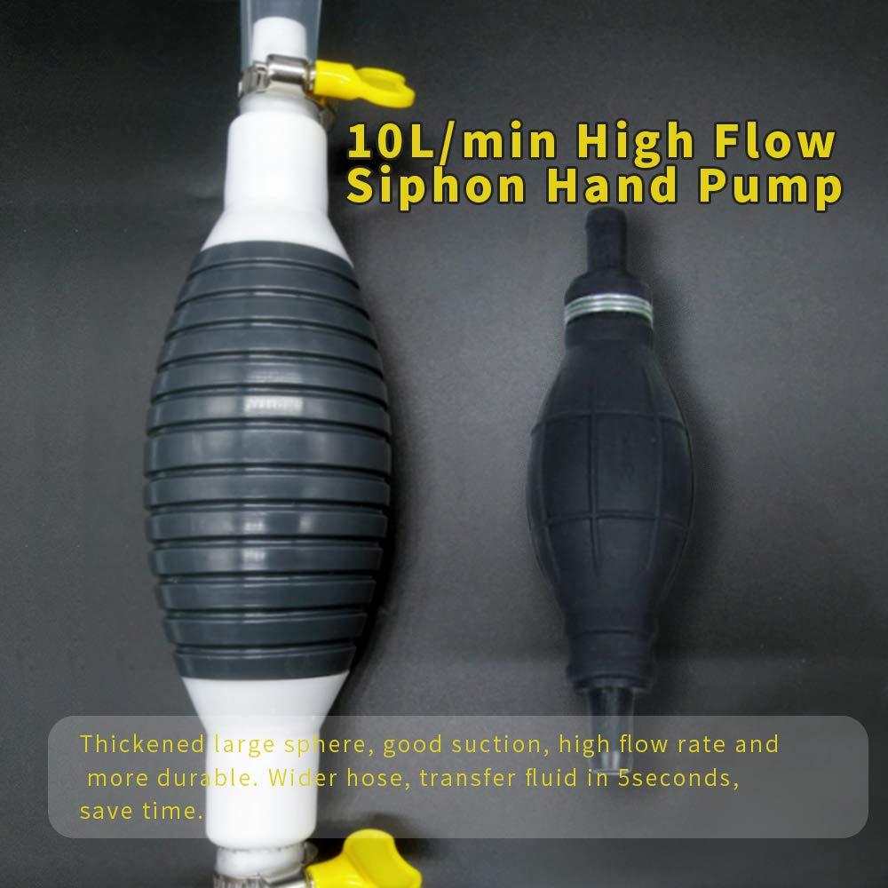 The Newest High Flow Siphon Hand Pump is a portable, manual solution designed for efficient fuel transfer. Its high flow design allows rapid siphoning of gasoline, diesel, or other liquids without the need for power sources. Compact and durable, this pump is ideal for automotive maintenance, emergency fuel transfer, and outdoor use, providing a reliable and convenient tool for professionals and enthusiasts alike.