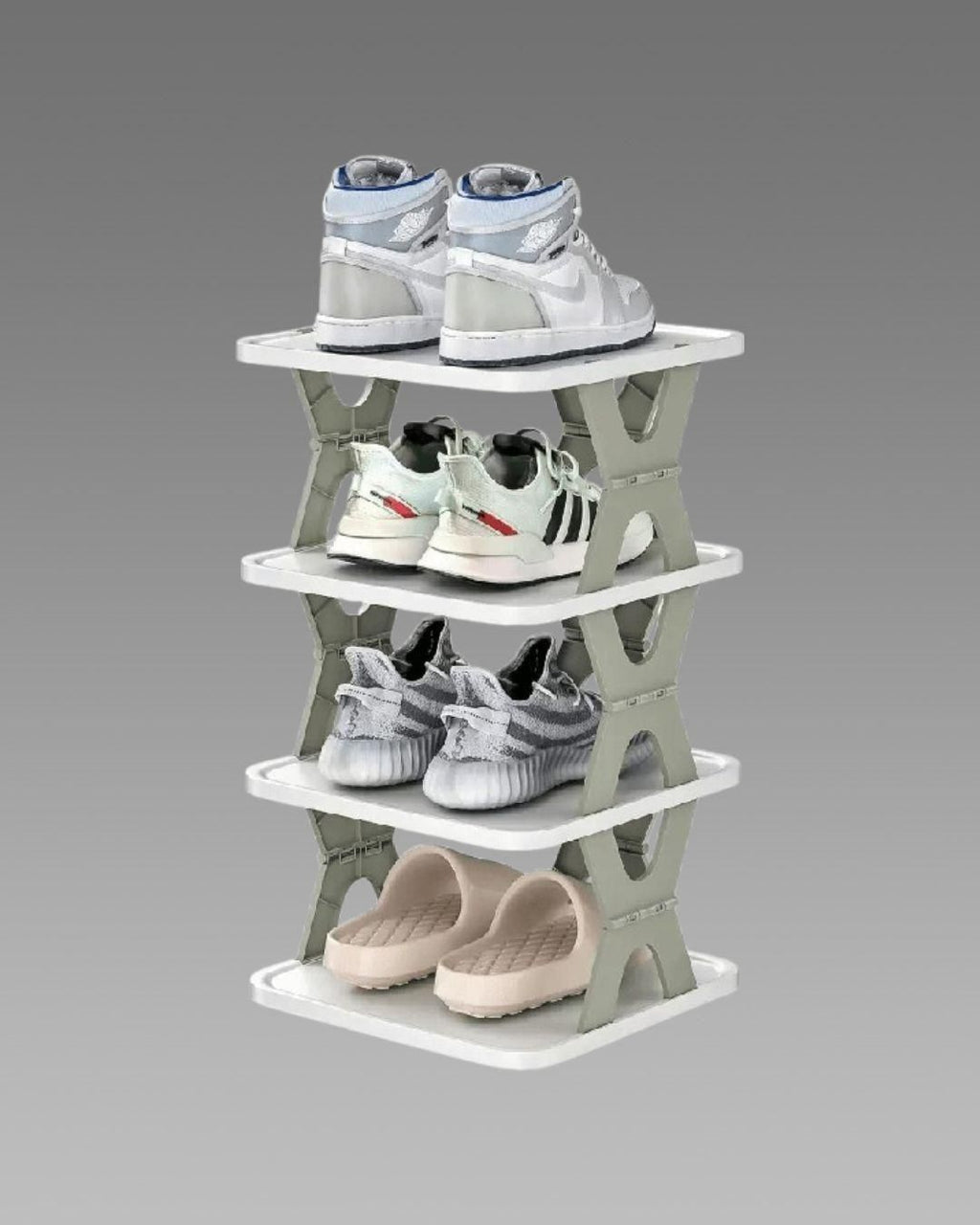 Optimize your storage space with the 4 Layer Shoes Organizer, expertly designed to hold multiple pairs securely and neatly. Its robust frame ensures durability, while the layered design allows for easy organization and quick access. Perfect for maintaining a clutter-free environment, this organizer enhances any closet or entryway with practical, space-saving functionality.