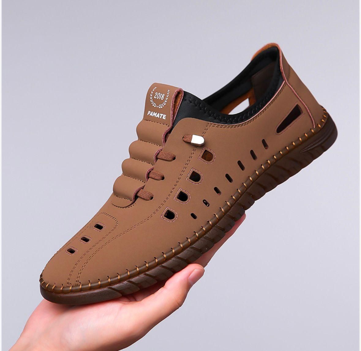 These Men's Stylish Laser Cut Tan Casual Shoes are expertly crafted to provide both comfort and style. The laser cut design adds a modern and unique touch, while the tan color is versatile and easy to pair with any outfit. You can confidently walk all day with these fashionable and breathable shoes.