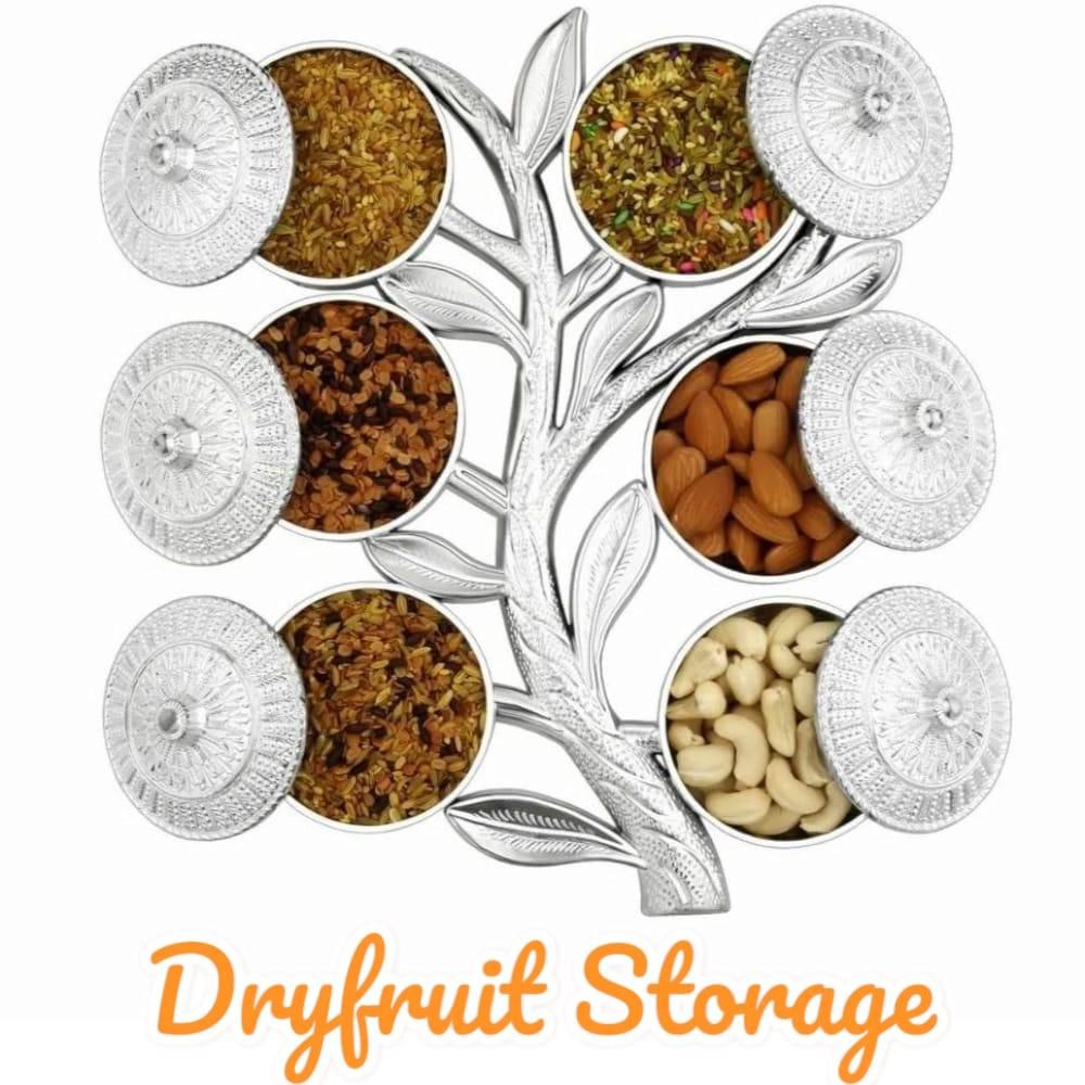 The Tree Shape Dryfruit Box features an innovative design with compartments arranged in a tree-like pattern, optimizing space while creating visual interest. Precision-crafted to maintain freshness, this specialized container provides separate sections for various nuts and dried fruits, preventing flavor transfer. Its architectural form combines functionality with aesthetic appeal, making it an exceptional choice for connoisseurs and gift-givers seeking sophisticated presentation options.