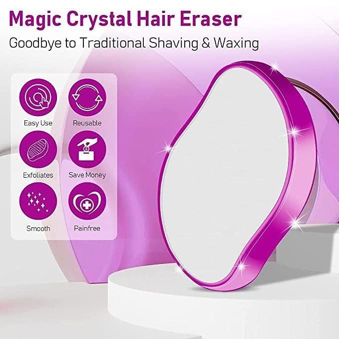 The FLETIX Crystal Hair Eraser Stone offers painless hair removal for all body parts without chemicals or irritation. This innovative exfoliating tool effectively removes unwanted hair while simultaneously buffing away dead skin cells, leaving your skin smooth and rejuvenated. Suitable for all skin types and genders, this multicolor crystal eraser provides a cost-effective alternative to traditional hair removal methods, with long-lasting results after regular use.
